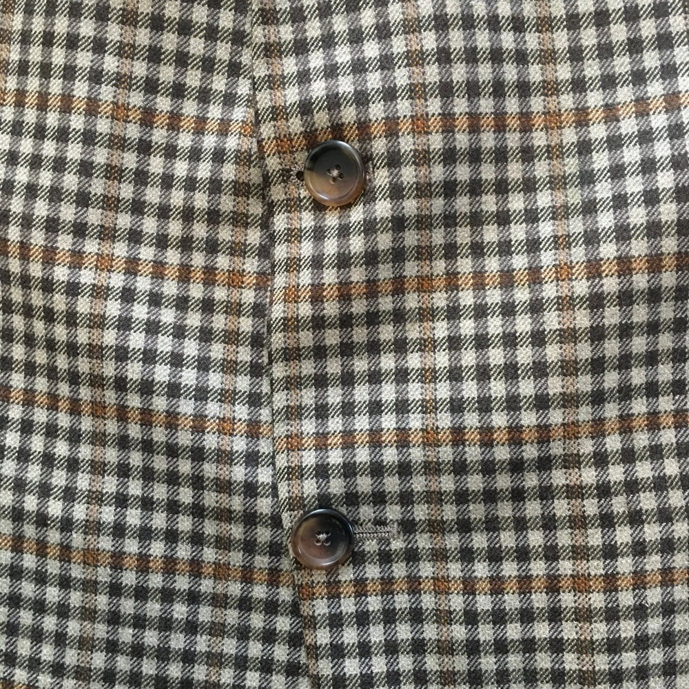Hart Schaffner Marx Men's Blazer 46L Loro Piana Cashmere Plaid Checked USA Made - Picture 3 of 14